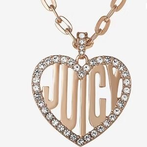 Juicy Couture Gold Crystal Alloy Heart 20" Pendant Necklace